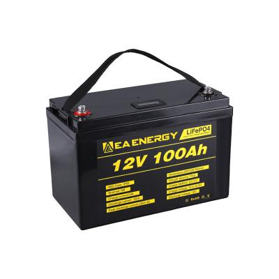 China 12V 100Ah 1280Wh Deep Cycle LiFePO4 Battery For RV Solar Power Trolling for sale