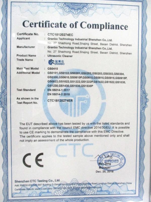 CE - Granbo Technology Industrial Shenzhen Co., Ltd.