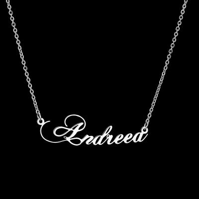 China FASHION Couples Names Custom Cheap Stainless Steel Name Letter Choker Necklaces Girls for sale