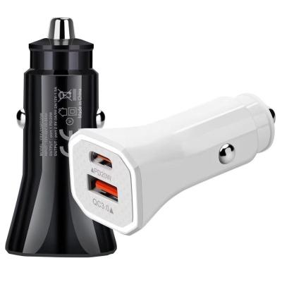 China New PD 36W PD18W QC3.0 USB Car Charger PD18W QC3.0 Dual Fast Charging Car Adapter Charger 2021 China-chic car charger for sale