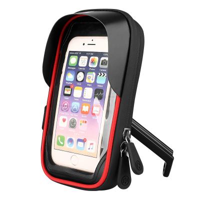China Waterproof Motorcycle Mount Holder 6.4inch Waterproof Bicycle Mobile Phone Holder for sale