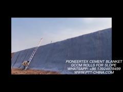PIONEERTEX Concrete Cement Blanket GCCM rolls for ditch lining and slope protection