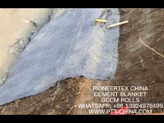PIONEERTEX Concrete Cement Canvas GCCM rolls for ditch lining and slope protection
