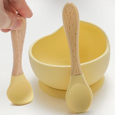China Customization Anti Slip Silicone Rubber Cookware BPA Free Bowl Yellow Color for sale
