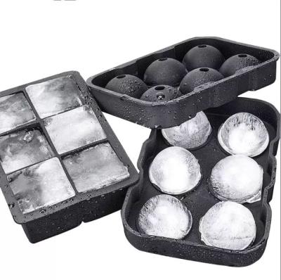 China Food Grade Silicone Ice Tray Mold With Round Square Shape Black Color for sale