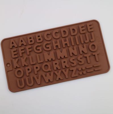 China Alphabet Pattern Silicone Chocolate Molds Heat Insulation Waterproof for sale