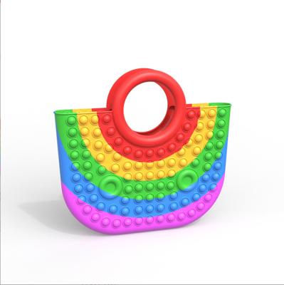 China Fashionable Colorful Silicone Rubber Toy Handbag For Girls Gift for sale
