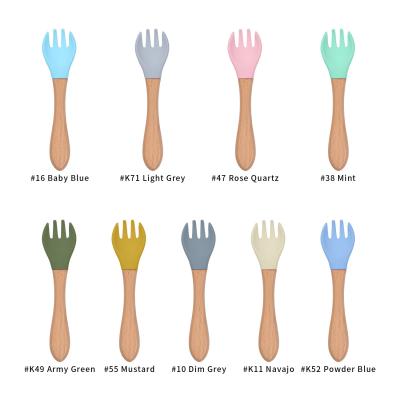 China Non Stick Flexible Silicone Tableware Set Spoon Safe For Baby Infant for sale