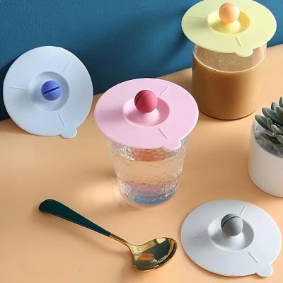 China Grupo livre dos utensílios de mesa do silicone de BPA, temperatura amigável da tampa do copo do silicone de Eco resistente à venda