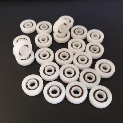 China Nylon Cage Plastic POM Bearings With Glass Balls 5x16x5 Mm 625 for sale