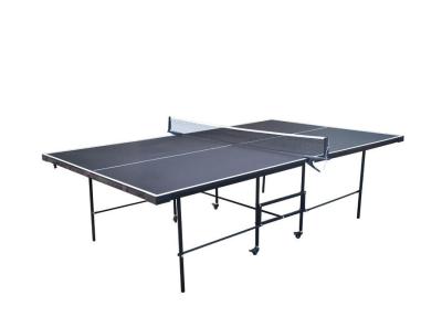 China Safety Moveable Black Ping Pong Table , Table Tennis Table Foldable For Entertainment for sale