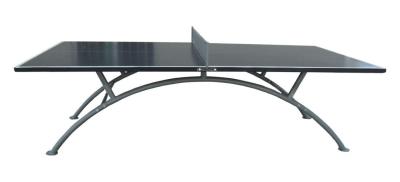 중국 강철 구조 할인 탁구대, 아크 모양 금속 다리를 가진 탁구 옥외 테이블 판매용