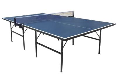 China Blue Top Portable Table Tennis Table 2740*1525*760 Size With Multiple Density Fiberboard for sale