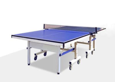 China 25mm Table Top Competition Table Tennis Table Blue MDF Material For School for sale