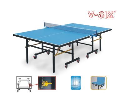 China Economic Indoor Full Size Ping Pong Table Single Folding Movable Easy Install for sale