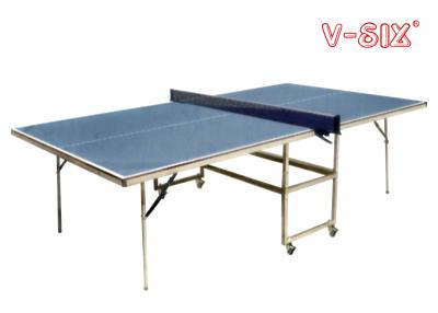 China Professional Table Tennis Table With Wheels , 12mm Thickness Standard Ping Pong Table for sale