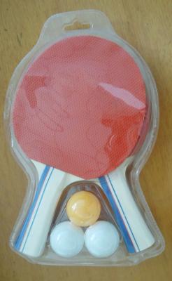 Cina Spugna arancio di gomma invertita insieme di legno di ping-pong del pioppo piccolo per il principiante in vendita