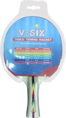 China 2 Star ITTF Rubber Ping Pong Bat , Long Handle Table Tennis Bats Standard Size for sale