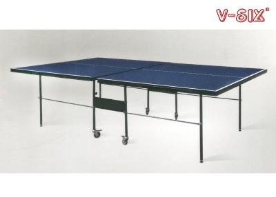 China Recreation Folding Table Tennis Table Leg Round Tube With Bats Container for sale