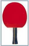 China 4 Star Table Tennis Bats 5 Layers Linden Plywood With Red / Black Reverse Rubber for sale