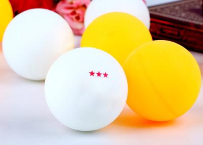 China 3 Star Table Tennis Balls Celluloid White / Orange For Competition Bulk Packing for sale