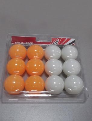 China Bolas de encargo 12 PCS de los tenis de mesa en la tarjeta del PVC blanca/naranja para el juego de la familia en venta