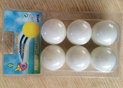 China Professional Table Tennis Balls 6 PCS Heat Seal Clam Packing For Training for sale