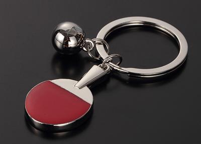 China Simple / Stylish Table Tennis Equipment , Table Tennis Keyring Zinc Alloy With Logo for sale