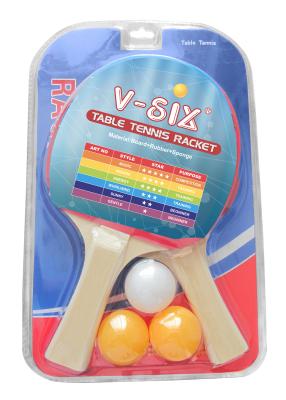 中国 レクリエーションの卓球は長いハンドルが付いている3つの球のポプラの合板材料を打ちます 販売のため