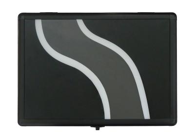 China Caso do tênis de mesa com cara transparente, tampa preta da pá de Pong do sibilo da borda à venda