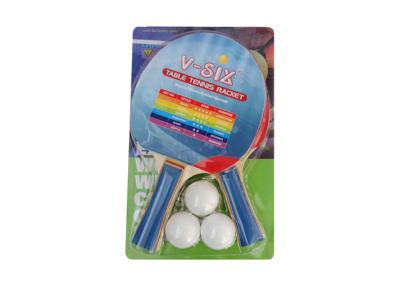 China Portable Table Tennis Equipment / Table Tennis Bats And Balls 7 Ply Poplarwood with 2 Bats 3 Balls for sale