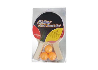 China Table Tennis Set 2 Rackets with 3 Yellow Balls Sponge 1.5mm Pimple Rubber for Family Fun for sale