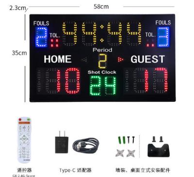 China Multi Function Electronic Scoreboard For Competition Games Portable Battery Power Upgrade Control for sale