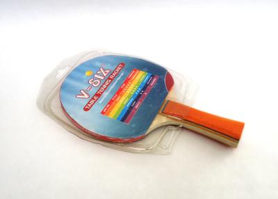 Chine Bouton dans palettes de paquet de boursouflure de poignée de couleur de battes de ping-pong de longues pour le jeu à vendre