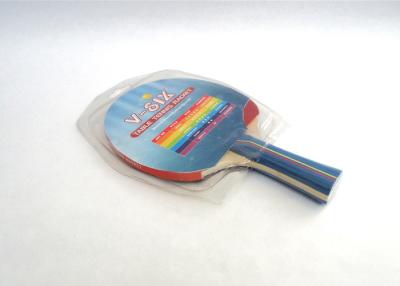 China Color Handle Table Tennis Bats Reverse Rubber Orange Sponge Blister Packing for sale