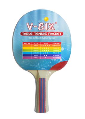 China Playing Table Tennis Rackets With Higher Density Yellow Sponge 1.5mm Linden Plywood for sale