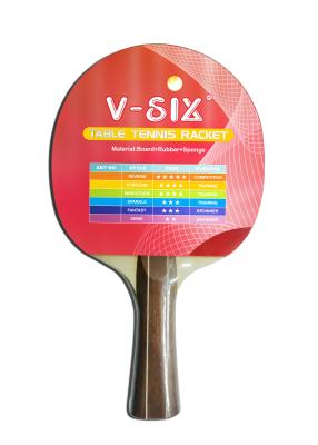 China Laminated Color Handle Paddles, Reverse Rubber Sponge Plywood Rackets Play Rackets for sale