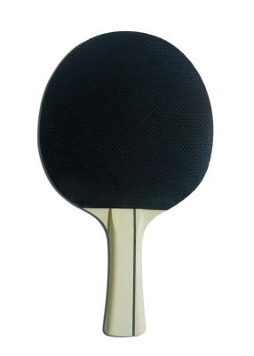 China Beginner Playing Table Tennis Bats Long White Handle Double Pimple Out Rubber for sale