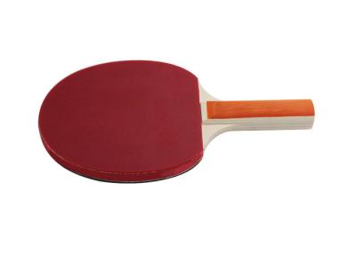 China Children Table Tennis Bats 5 Ply Poplar Wood Red Orange Handle Small Size Grip for sale