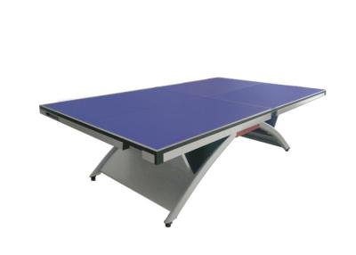 China 2740*1525*760 mm Competition Table Tennis Table Rainbow Leg Standard Size With Ball And Bats Holder for sale