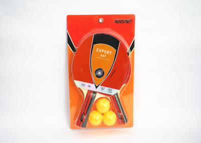 China 7 mm Plywood Table Tennis Set 2 Bats With 3 Yellow ABS Balls For Training for sale