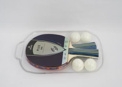 China Los tenis de mesa portátiles coloridos fijaron 2 palos con 4 bolas blancas del ABS en venta