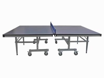 China Moveable Sport Tennis Table Foldable UV 25mm Top With Bat And Ball Holder Indoor for sale