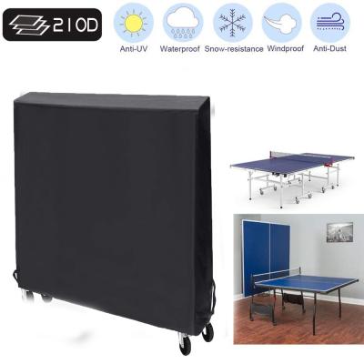 China Polyester Table Tennis Cover Black Water Resistant With Paddle Pockets for sale