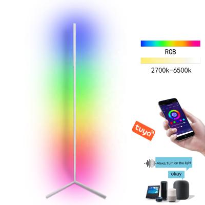 China Dropshipping modern blind bulk color changing dimmable vertical rgbw led floor lamp standing light minimalist for sale