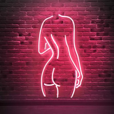 China Hotel Drop Shipping Free Design Naked Lady Wall Mounted Neon Signage Led Neon Light Letters for sale
