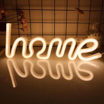 China Hotel Drop Shipping Hot Selling LED Letter PVC Silicone Home Decorative Light Acrylic Neon Sign for sale