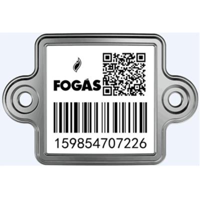 China LPG Cylinder Metal Barcode Tags Barcoding System for sale