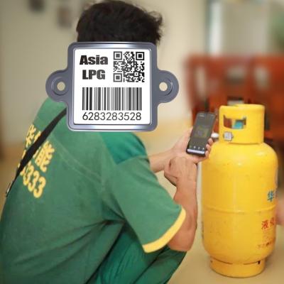 China Wireless Base Barcoding Gas Cylinder Tracking QR Asset for sale