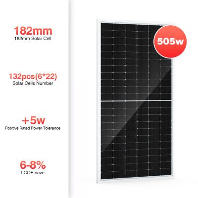 China 500W 182x182mm Solar Photovoltaic Monocrystalline PV Panels Cell 132pcs for sale